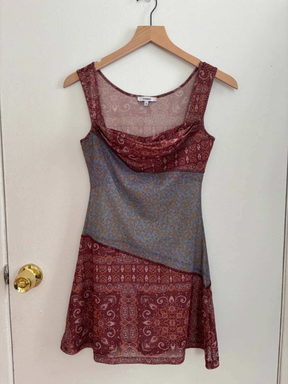 Miaou Ginger Dress Periwinkle Paisley - Picture 2 of 6